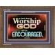 THOSE WHO WORSHIP THE LORD WILL BE ENCOURAGED  Scripture Art Wooden Frame  GWF10506  