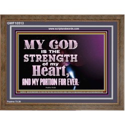 JEHOVAH THE STRENGTH OF MY HEART  Bible Verses Wall Art & Decor   GWF10513  "45X33"