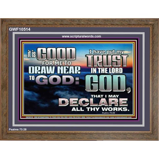 DRAW NEARER TO THE LIVING GOD  Bible Verses Wooden Frame  GWF10514  