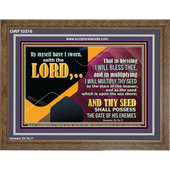 IN BLESSING I WILL BLESS THEE  Religious Wall Art   GWF10516  