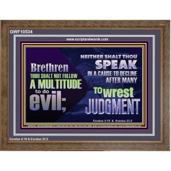 DO NOT FOLLOW MULTITUDE TO DO EVIL  Eternal Power Wooden Frame  GWF10534  "45X33"