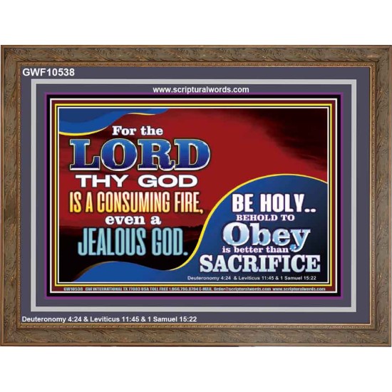 TO OBEY IS BETTER THAN SACRIFICE  Scripture Art Prints Wooden Frame  GWF10538  