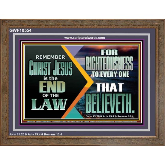 CHRIST JESUS OUR RIGHTEOUSNESS  Encouraging Bible Verse Wooden Frame  GWF10554  