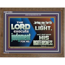 BRING ME FORTH TO THE LIGHT O LORD JEHOVAH  Scripture Art Prints Wooden Frame  GWF10563  "45X33"