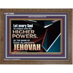 JEHOVAH ALMIGHTY THE GREATEST POWER  Contemporary Christian Wall Art Wooden Frame  GWF10568  "45X33"