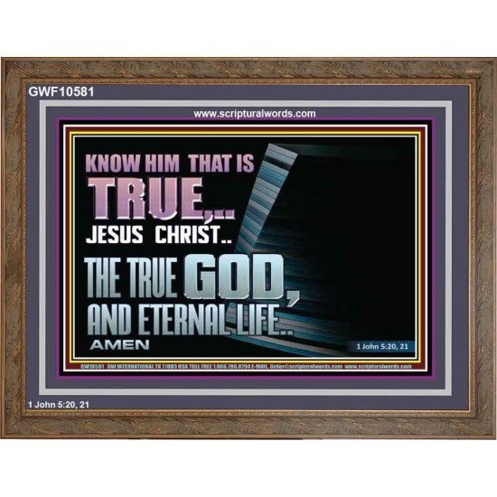 JESUS CHRIST THE TRUE GOD AND ETERNAL LIFE  Christian Wall Art  GWF10581  