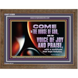 THE VOICE OF JOY AND PRAISE  Wall Décor  GWF10589  "45X33"