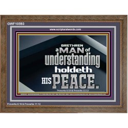 A MAN OF UNDERSTANDING HOLDETH HIS PEACE  Modern Wall Art  GWF10593  