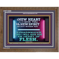 A NEW HEART ALSO WILL I GIVE YOU  Custom Wall Scriptural Art  GWF10608  