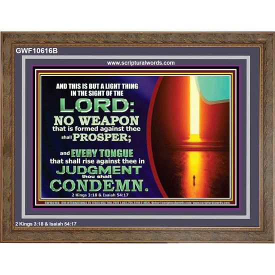 CONDEMN EVERY TONGUE THAT RISES AGAINST YOU IN JUDGEMENT  Custom Inspiration Scriptural Art Wooden Frame  GWF10616B  