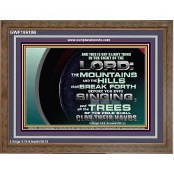 GO OUT WITH CELEBRATION AND BACK IN PEACE  Unique Bible Verse Wooden Frame  GWF10618B  "45X33"