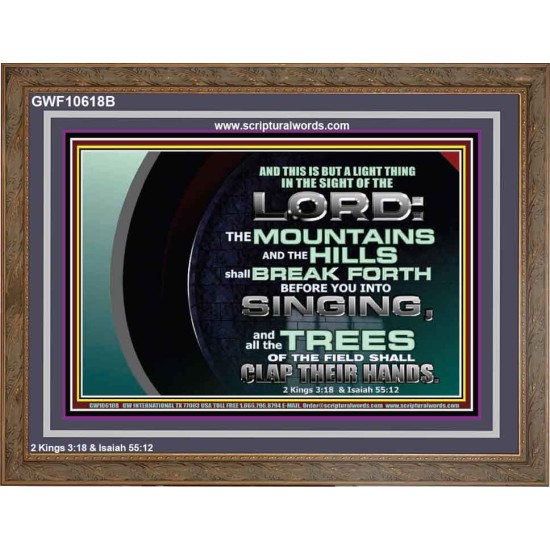 GO OUT WITH CELEBRATION AND BACK IN PEACE  Unique Bible Verse Wooden Frame  GWF10618B  