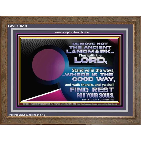REMOVE NOT THE ANCIENT LANDMARK  Unique Bible Verse Wooden Frame  GWF10619  