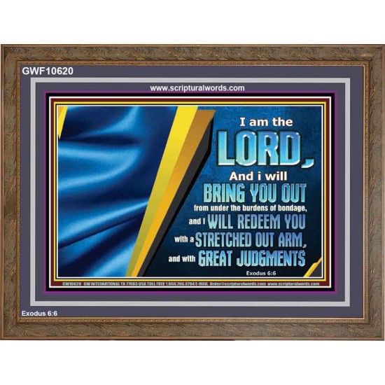 I WILL REDEEM YOU WITH A STRETCHED OUT ARM  New Wall Décor  GWF10620  