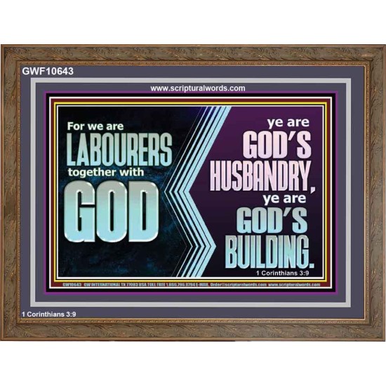 BE GOD'S HUSBANDRY AND GOD'S BUILDING  Large Scriptural Wall Art  GWF10643  