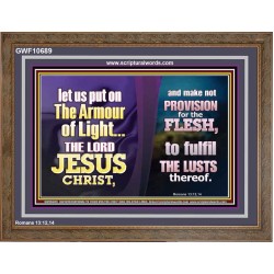 THE ARMOUR OF LIGHT OUR LORD JESUS CHRIST  Ultimate Inspirational Wall Art Wooden Frame  GWF10689  "45X33"