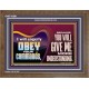 EAGERLY OBEY COMMANDMENT OF THE LORD  Unique Power Bible Wooden Frame  GWF10691  