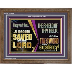 O PEOPLE SAVED BY THE LORD  Children Room Wall Wooden Frame  GWF10699  "45X33"