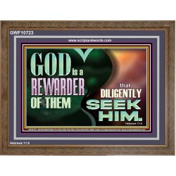 GOD IS A REWARDER OF THEM THAT DILIGENTLY SEEK HIM  Large Scripture Wall Art  GWF10723  "45X33"