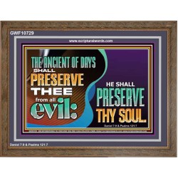 THE ANCIENT OF DAYS SHALL PRESERVE THEE FROM ALL EVIL  Scriptures Wall Art  GWF10729  "45X33"