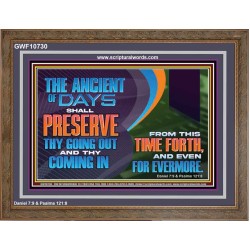 THE ANCIENT OF DAYS SHALL PRESERVE THY GOING OUT AND COMING  Scriptural Wall Art  GWF10730  "45X33"