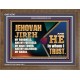 JEHOVAH JIREH OUR GOODNESS FORTRESS HIGH TOWER DELIVERER AND SHIELD  Scriptural Wooden Frame Signs  GWF10747  