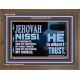 JEHOVAH NISSI OUR GOODNESS FORTRESS HIGH TOWER DELIVERER AND SHIELD  Encouraging Bible Verses Wooden Frame  GWF10748  