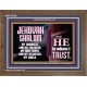 JEHOVAH SHALOM OUR GOODNESS FORTRESS HIGH TOWER DELIVERER AND SHIELD  Encouraging Bible Verse Wooden Frame  GWF10749  