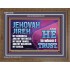 JEHOVAH JIREH OUR GOODNESS FORTRESS HIGH TOWER DELIVERER AND SHIELD  Encouraging Bible Verses Wooden Frame  GWF10750  "45X33"