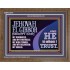 JEHOVAH EL GIBBOR MIGHTY GOD OUR GOODNESS FORTRESS HIGH TOWER DELIVERER AND SHIELD  Encouraging Bible Verse Wooden Frame  GWF10751  "45X33"
