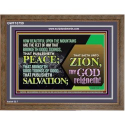 THE FEET OF HIM THAT BRINGETH GOOD TIDINGS  Scripture Art  GWF10759  "45X33"