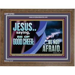 BE OF GOOD CHEER BE NOT AFRAID  Contemporary Christian Wall Art  GWF10763  "45X33"
