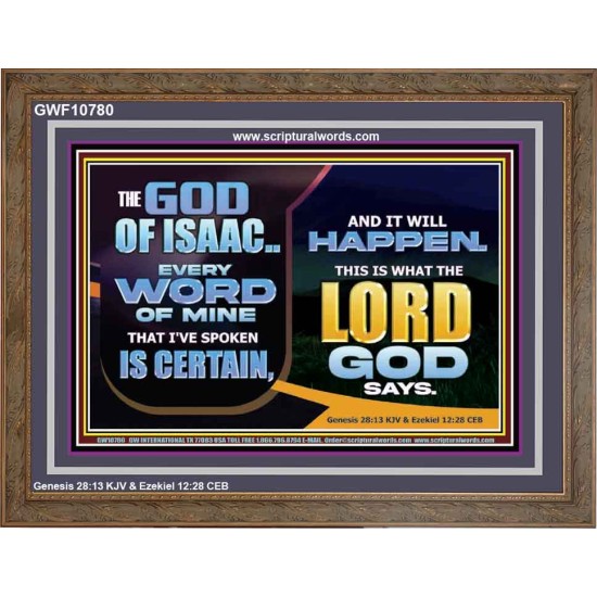 THE WORD OF THE LORD IS CERTAIN AND IT WILL HAPPEN  Modern Christian Wall Décor  GWF10780  