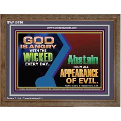 GOD IS ANGRY WITH THE WICKED EVERY DAY  Biblical Paintings Wooden Frame  GWF10790  "45X33"