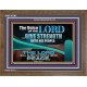 THE VOICE OF THE LORD GIVE STRENGTH UNTO HIS PEOPLE  Contemporary Christian Wall Art Wooden Frame  GWF10795  