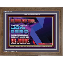 MAKE ME TO HEAR JOY AND GLADNESS  Bible Verse Wooden Frame  GWF11737  "45X33"