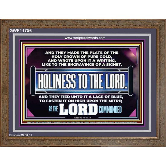 THE HOLY CROWN OF PURE GOLD  Righteous Living Christian Wooden Frame  GWF11756  