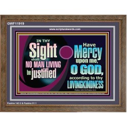 IN THY SIGHT SHALL NO MAN LIVING BE JUSTIFIED  Church Decor Wooden Frame  GWF11919  "45X33"