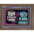 IN THY SIGHT SHALL NO MAN LIVING BE JUSTIFIED  Church Decor Wooden Frame  GWF11919  "45X33"