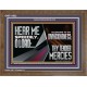HEAR ME SPEEDILY O LORD ACCORDING TO THY LOVINGKINDNESS  Ultimate Inspirational Wall Art Wooden Frame  GWF11922  