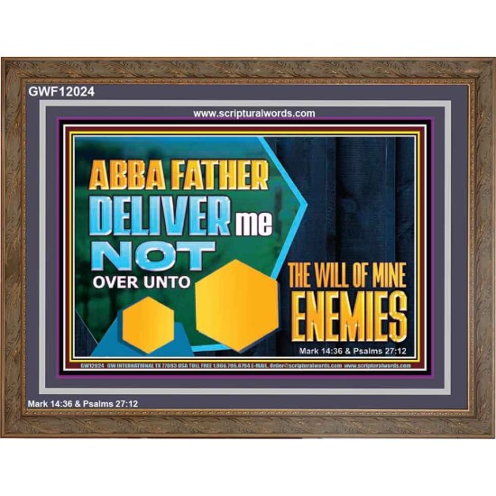 DELIVER ME NOT OVER UNTO THE WILL OF MINE ENEMIES  Children Room Wall Wooden Frame  GWF12024  