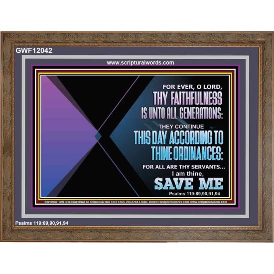THIS DAY ACCORDING TO THY ORDINANCE O LORD SAVE ME  Children Room Wall Wooden Frame  GWF12042  