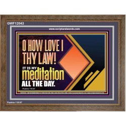THY LAW IS MY MEDITATION ALL THE DAY  Sanctuary Wall Wooden Frame  GWF12043  "45X33"
