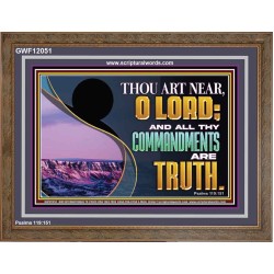 ALL THY COMMANDMENTS ARE TRUTH  Scripture Art Wooden Frame  GWF12051  