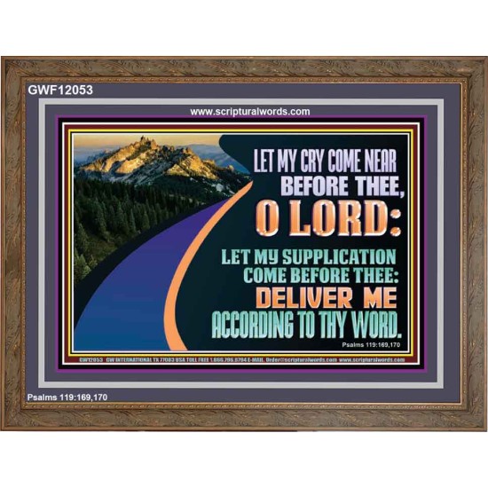 LET MY SUPPLICATION COME BEFORE THEE O LORD  Scripture Art Wooden Frame  GWF12053  