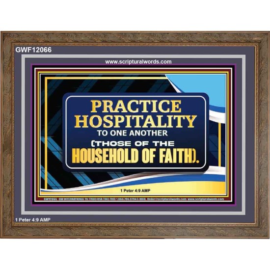 PRACTICE HOSPITALITY TO ONE ANOTHER  Religious Art Picture  GWF12066  