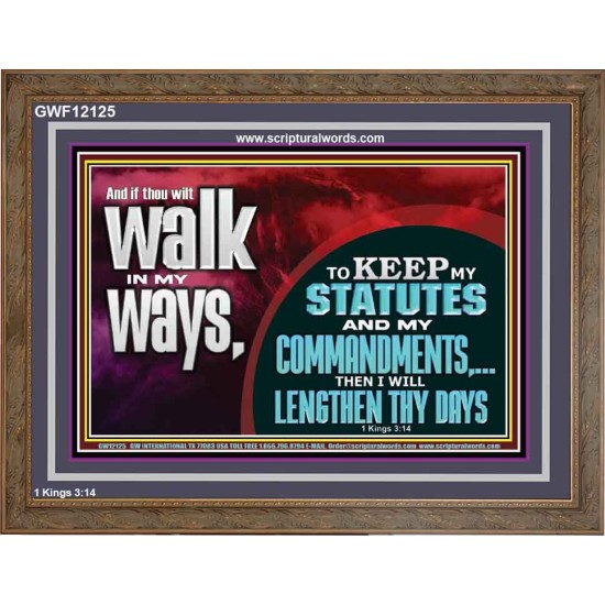 KEEP MY STATUTES AND MY COMMANDMENTS  Custom Wall Scripture Art  GWF12125  