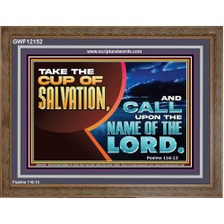 TAKE THE CUP OF SALVATION  Art & Décor Wooden Frame  GWF12152  "45X33"