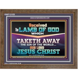 RECEIVED THE LAMB OF GOD OUR LORD JESUS CHRIST  Art & Décor Wooden Frame  GWF12153  "45X33"