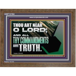 ALL THY COMMANDMENTS ARE TRUTH O LORD  Inspirational Bible Verse Wooden Frame  GWF12164  "45X33"